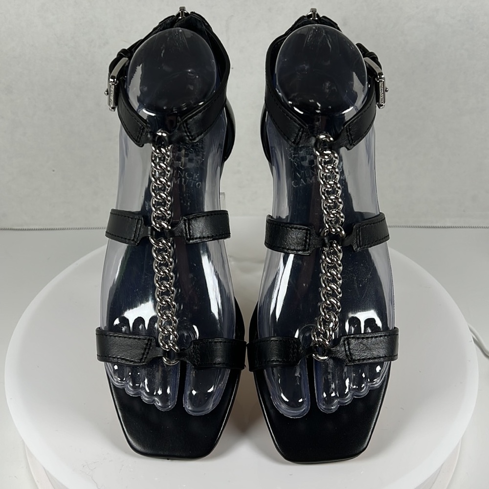 Size 6 Vince Camuto Gladiator Black Sandals w/Hardware - Sereny - Picture 3 of 13